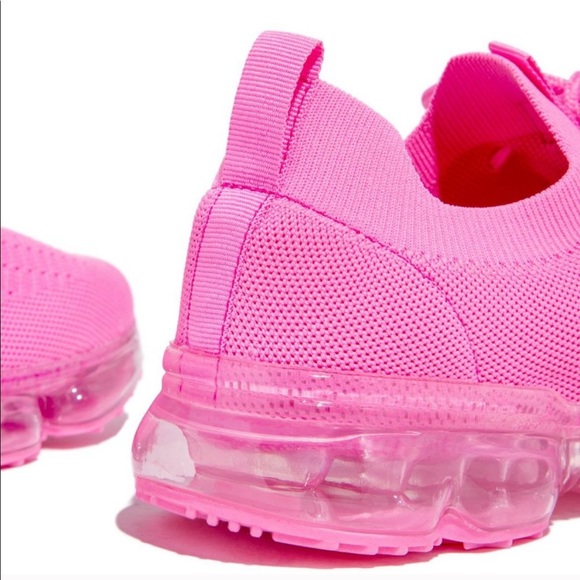 Fuchsia FlyKnit Air Bubble Slip On Sneaker - Picture 4 of 9